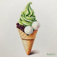 抹茶白玉あずきソフトクリーム（関空）
