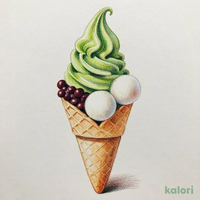 抹茶白玉あずきソフトクリーム（関空）
