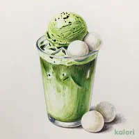 抹茶白玉フロートラテ（関空）