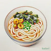 梅とろろ昆布と生わかめうどん（HOT）