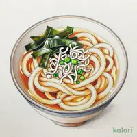 Kamaage Shirasu and Raw Wakame Seaweed Udon