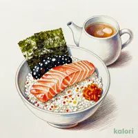 Salmon and Shredded Kelp Dashi Chazuke with Yuzu Kosho (Lunch Set)