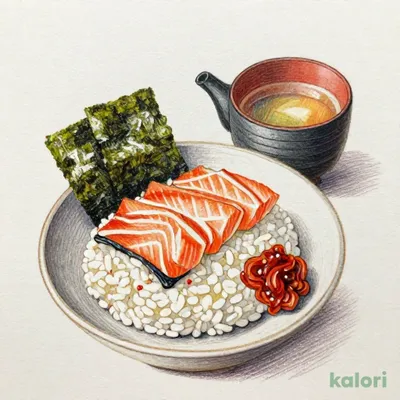 鮭ととろろ昆布の柚子胡椒出汁茶漬け（出汁）
