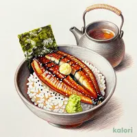 鰻茎わさび出汁茶漬け（ランチセット）