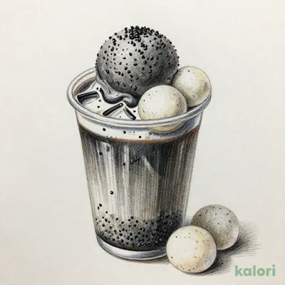 黒胡麻あん白玉フロートラテ（ICED・M・ミルク）