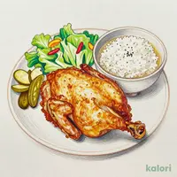 Half-Fried Chicken Set Meal