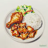 Zangi (Fried Chicken) Thigh & Stamina Grilled Chicken Set Meal