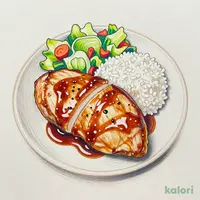 チキンカツ エスカロップ定食（カツ2枚）