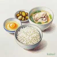 Raw Egg Over Rice Set