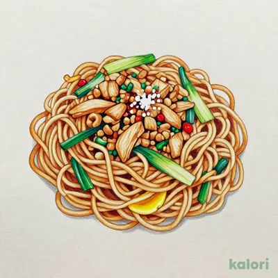 鶏そぼろ入りの特製塩焼きそば