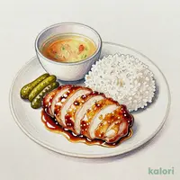 鶏チャーシュー定食（おかず大盛り）