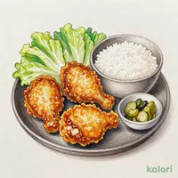 にんにくむねザンギ定食（ザンギ4ケ）
