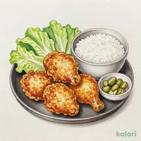 にんにくむねザンギ定食（ザンギ5ケ）