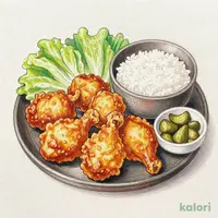 にんにくむねザンギ定食(ザンギ6ケ)