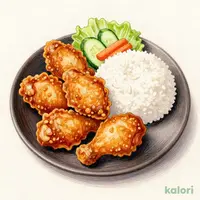 にんにくももザンギ定食(ザンギ6ケ)