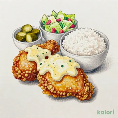 タルタルザンギ定食（ザンギ2ケ）