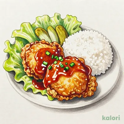 油淋鶏ザンギ定食（ザンギ2ケ）