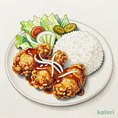油淋鶏ザンギ定食（ザンギ3ケ）