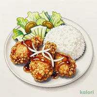 油淋鶏ザンギ定食（ザンギ4ケ）