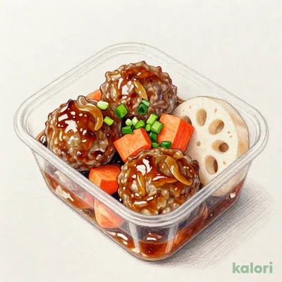 肉を味わうミートボール（和風玉ねぎソース）