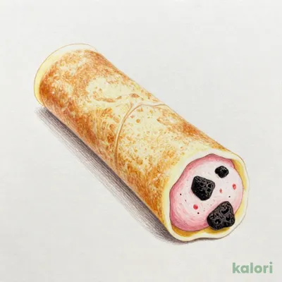 もちもち食感の大きなクレープ　ザクザククッキー＆ストロベリームース