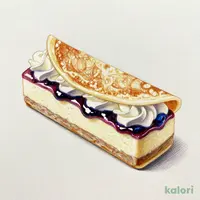 もちもち食感のクレープ　なめらかブルーベリーレアチーズ