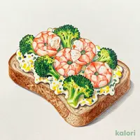 カフェサンド　海老とブロッコリー