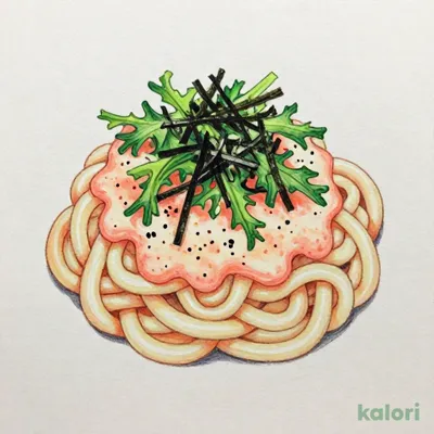 Chilled Mentaiko Cream Udon (Noodle Bowl)