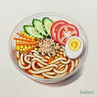 国産野菜の冷しサラダうどん
