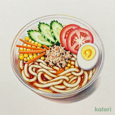 国産野菜の冷しサラダうどん