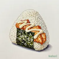 大きなおにぎり　唐揚げマヨネーズ
