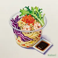 小エビと明太子のパスタサラダ