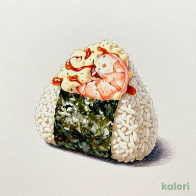 Hand-Rolled Shrimp Mayonnaise Rice Ball