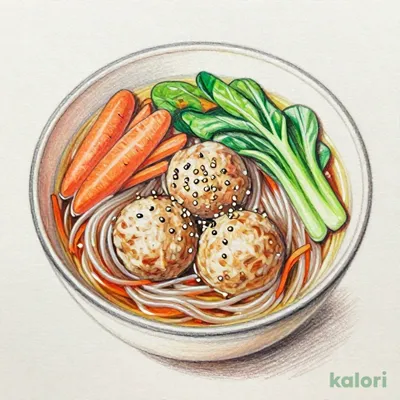 生姜香る！鶏団子と春雨の和風スープ