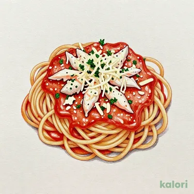 紅ずわい蟹を使ったトマトクリーム生パスタ