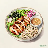 たんぱく質が摂れるねぎ塩麹焼チキンのサラダボウル