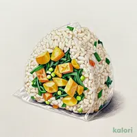 カリカリ梅と野沢菜おにぎり