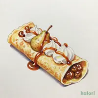 Chewy Crepe, Pear & Caramel