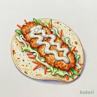 チキンカツ＆タルタルソースのトルティーヤ