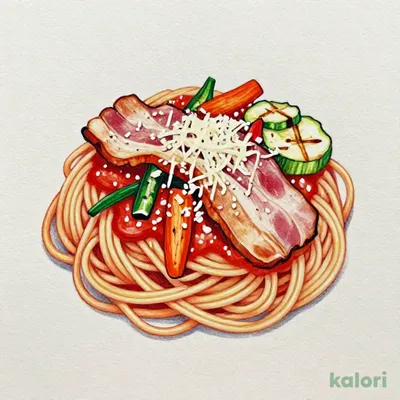 Bacon & Grilled Vegetable Tomato Pasta