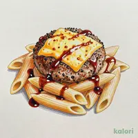 Wチーズソースのハンバーグ丼