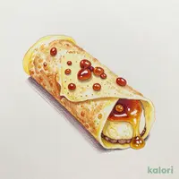 もちもち食感の大きなクレープ　ハニーチーズ～カラメルチップ入り～