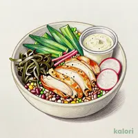 食物繊維が摂れる！蒸し鶏と18品目のサラダボウル