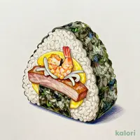 スゴおに　エビかつ丼にぎりました