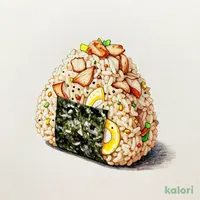 Chuo-ken Style Kashiwameshi (Chicken Rice) Rice Ball