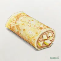 もちもち食感のクレープ　紅茶とりんご