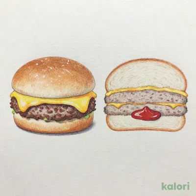チーズバーガー（完熟トマトケチャップ）　チーズソース使用