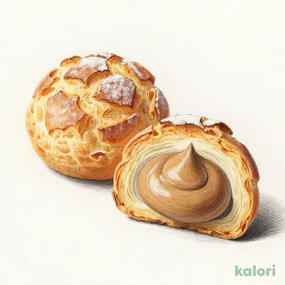 パイ仕立てのシュークリーム（酪王カフェオレ）