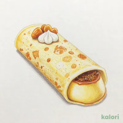 もちもち食感の大きなクレープ 　なめらかカスタードプリン