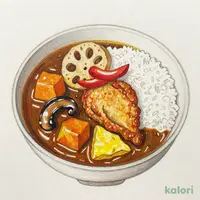 秋の味覚とチキンのスープカレー